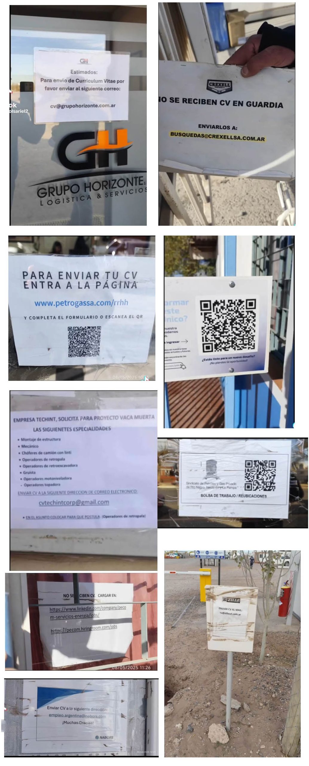 entrada empresas petroleras en neuquen para no dejar curriculum